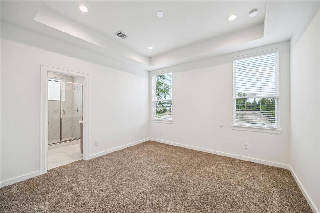 Primary bedroom up with ensuite bath and large walk in closet