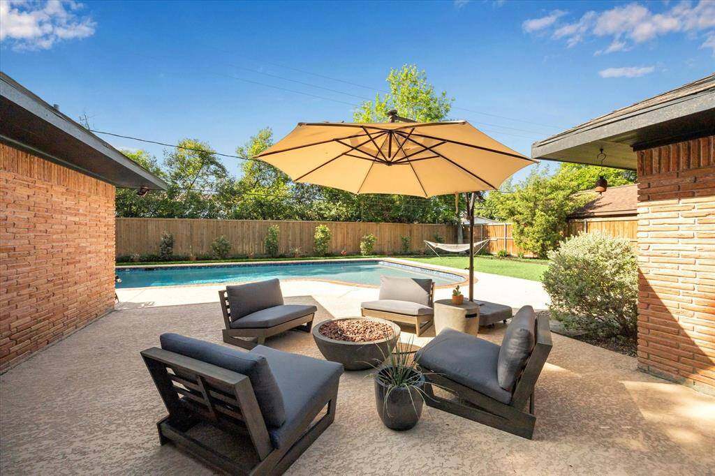 The back fence was replaced in 2022* and has a gate that leads to a walking path to Candlelight Park. *per seller