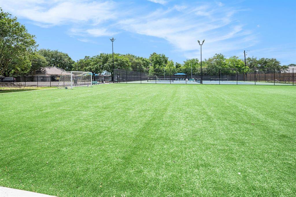 The neighborhood activity area also includes a soccer field, tennis courts and pickleball!