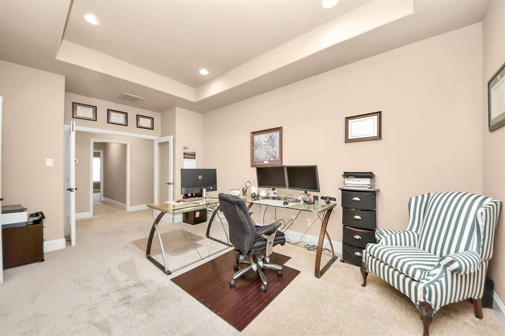 Across the hall, walk into your private office.