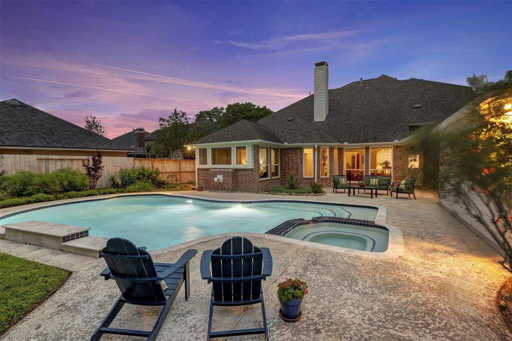The backyard is a true oasis with a huge pool and spa! This is the ideal backyard to entertain while beating the summer heat.