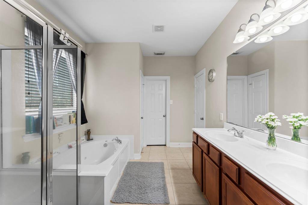 Jetted tub and separate shower