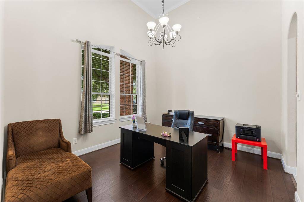 Formal dining currently being used as study