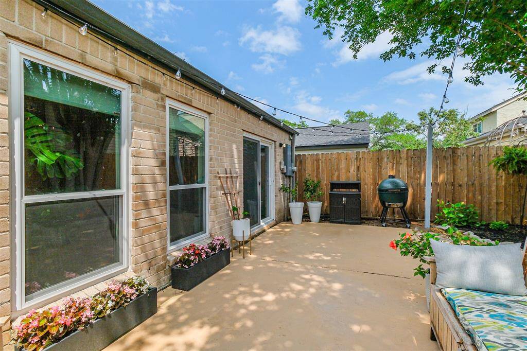 There is plenty of room for furniture and your favorite grill.