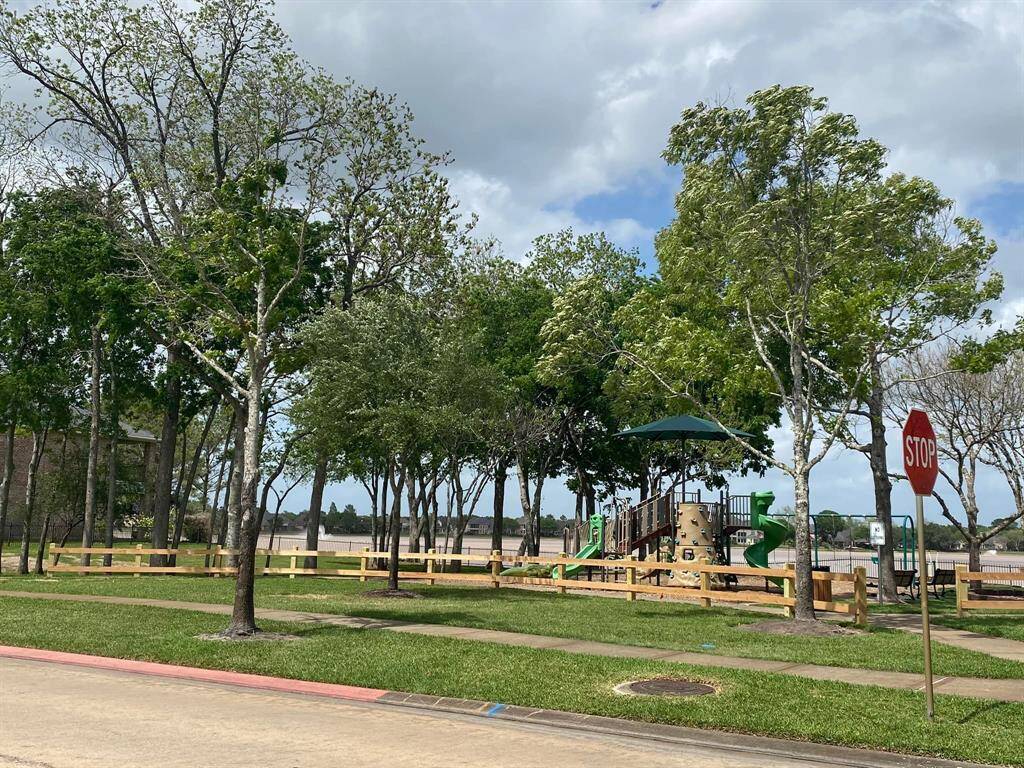 The neighborhood playground is the perfect place for family fun.