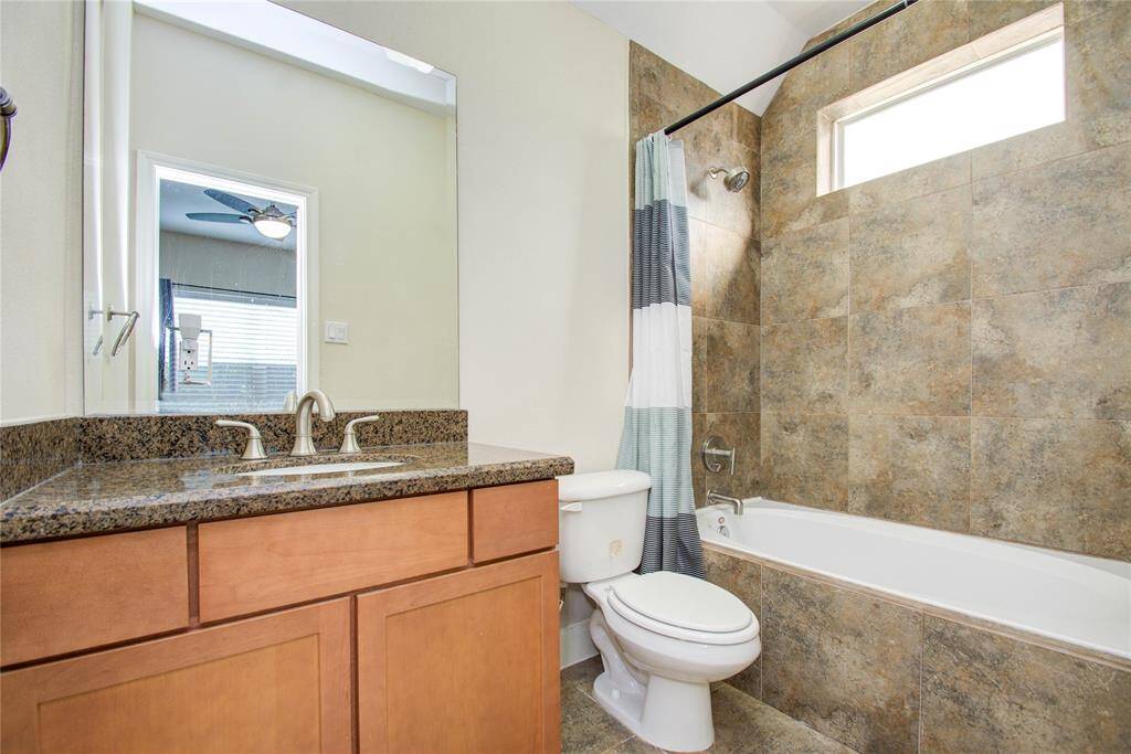 A full bath on the first level