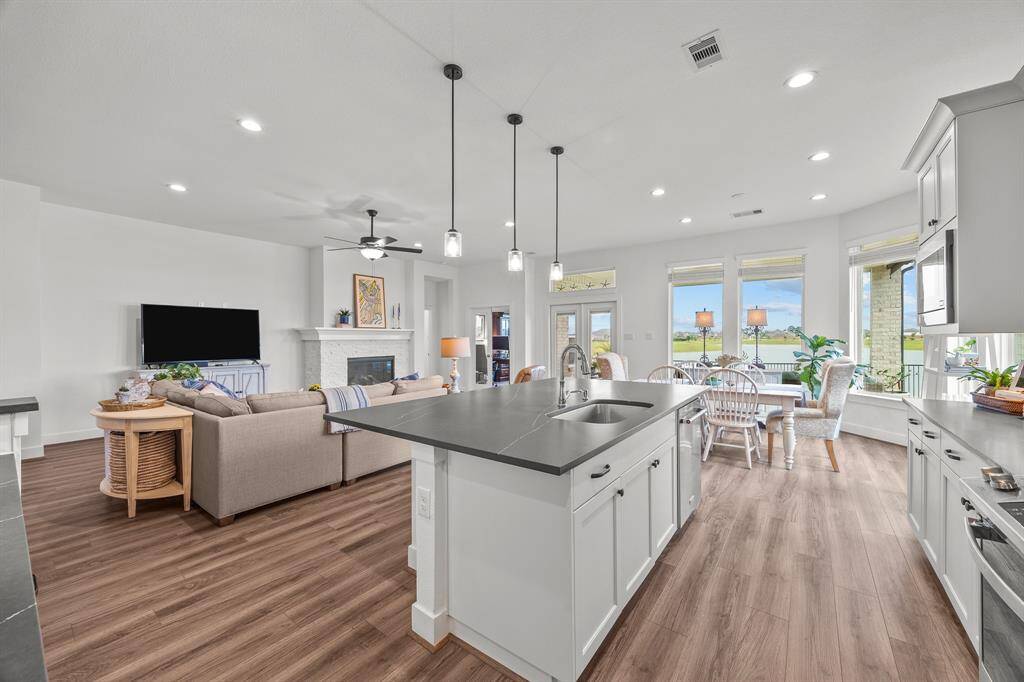 Enjoy seamless entertaining in this spacious open-concept living and dining area.