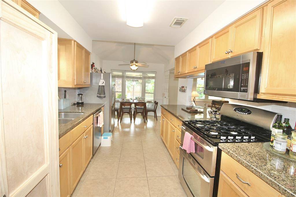 Lot of counter space for all your prepping needs, lot of cabinet space.