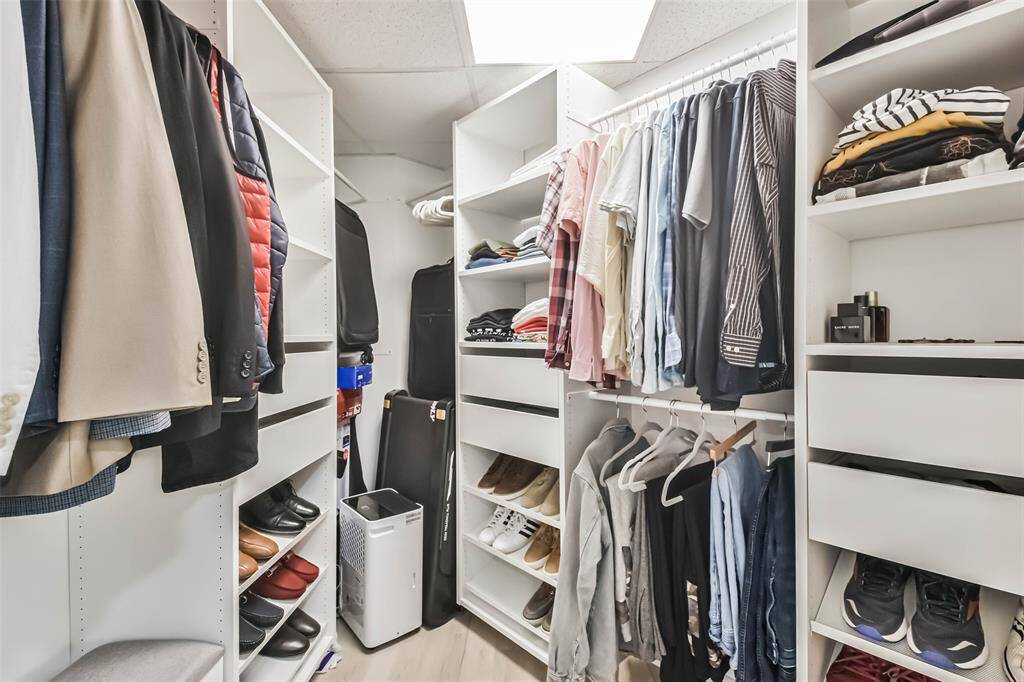 Behind the study or third bedroom is a masterfully designed closet.