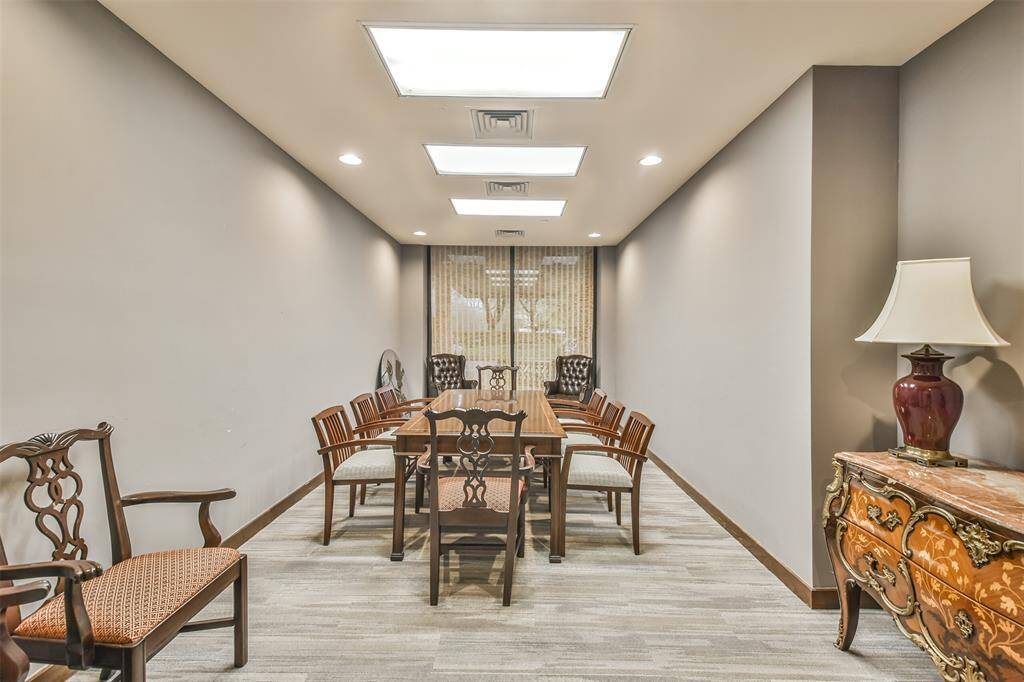 14 Greenway conference room can be reserved by residents for meetings and social gatherings.