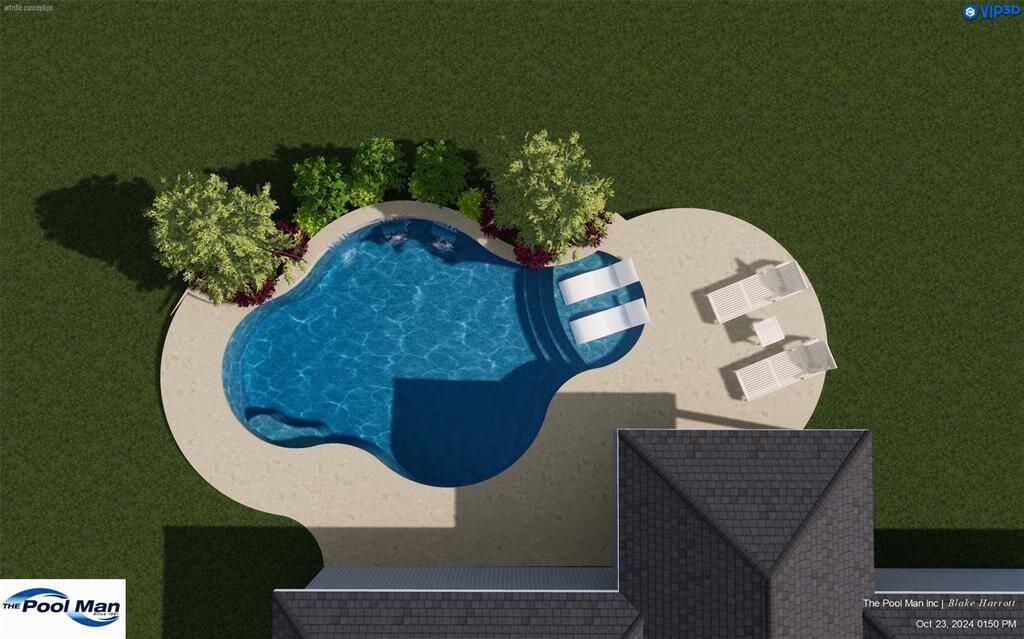Rendering of a pool that you could potentially have built in your backyard. Picture / rendering is courtesy of The Pool Man.