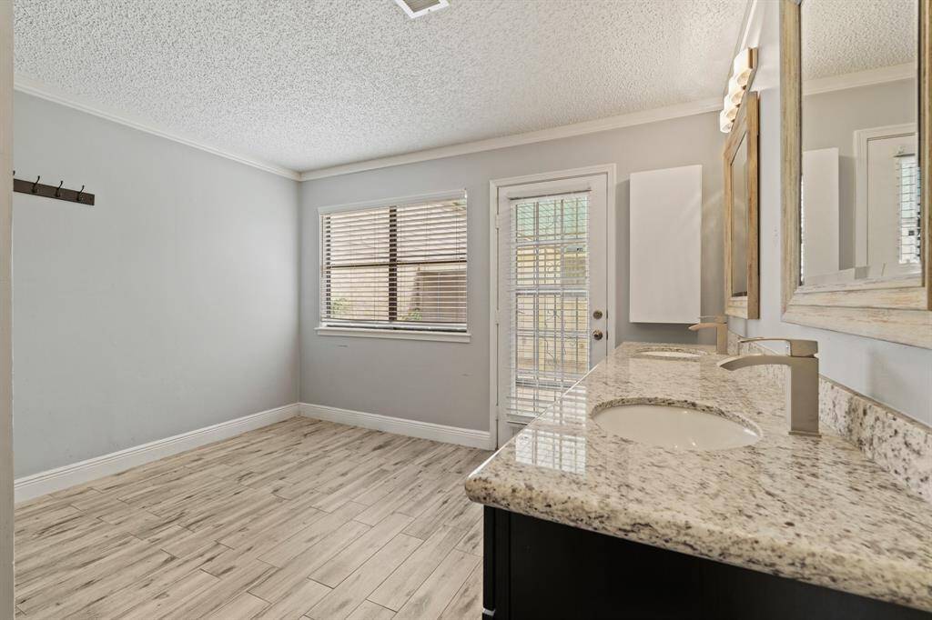 This bathroom has generous space.
