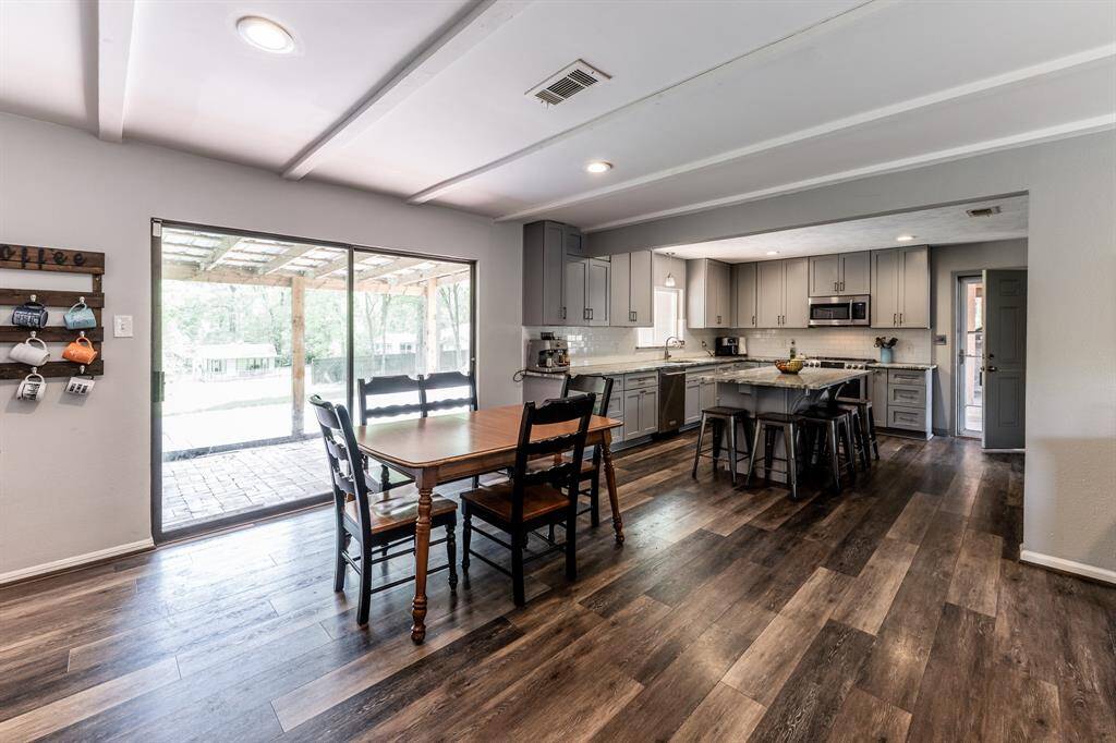 Dining room & Kitchen from hallway.