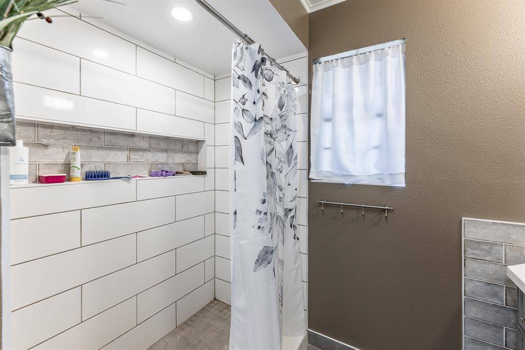 Shower in primary bathroom.
