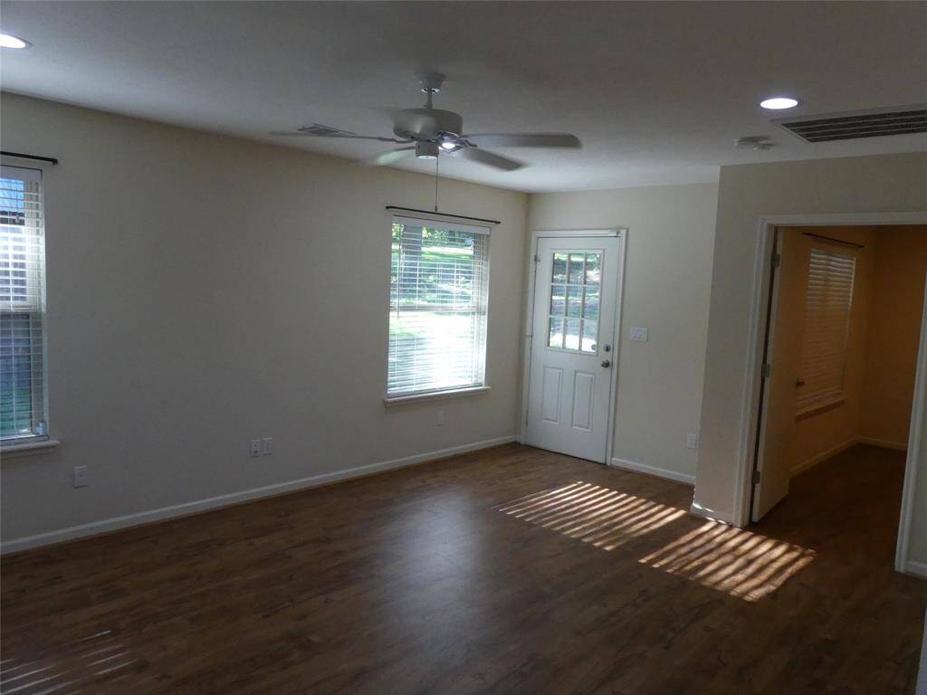 View of living room from by the kitchen.