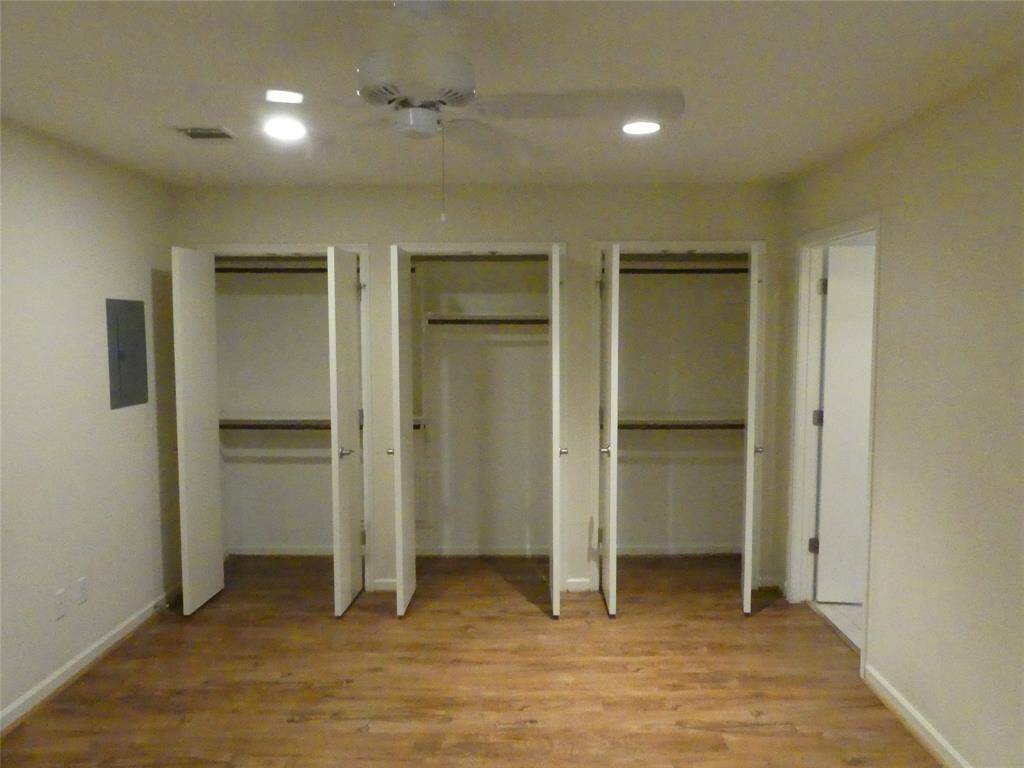 Closets in the bedroom.