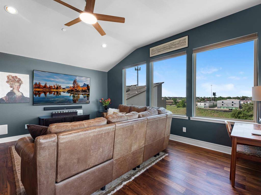 This room features large windows with scenic views.