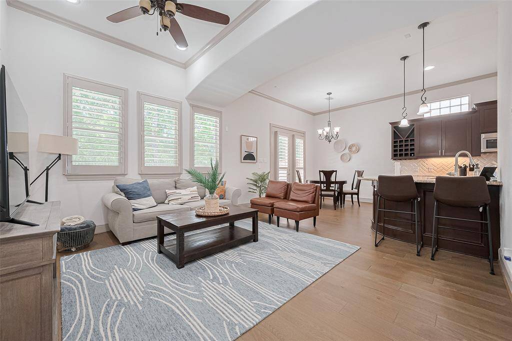 Open Concept View of Living/Dining/Kitchen Areas