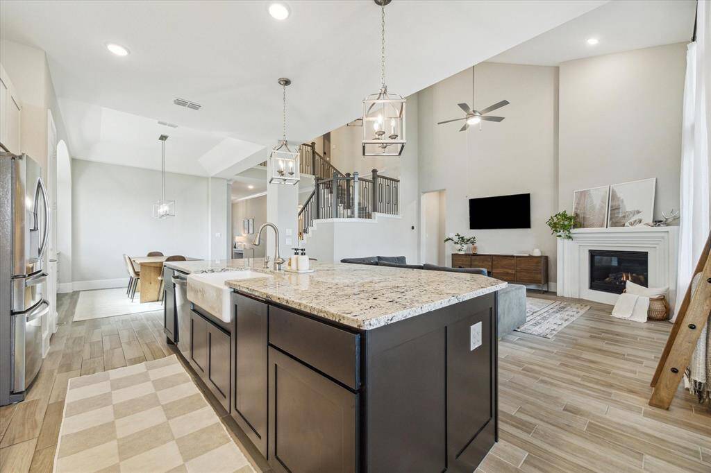 Kitchen opens to main living room.