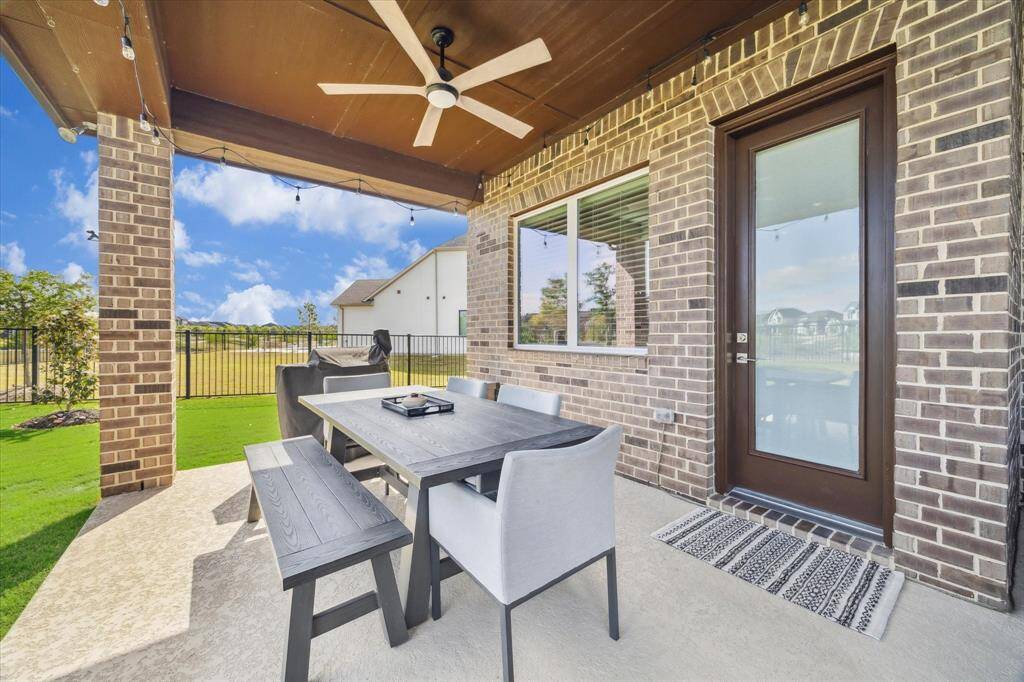 Large covered patio.