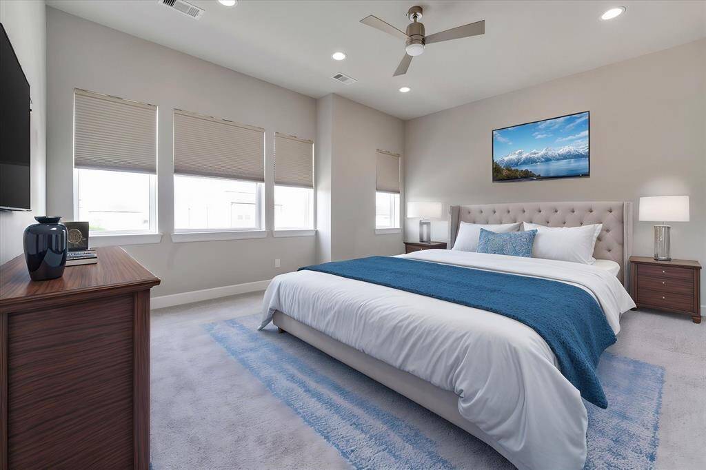 Virtually Staged Primary Bedroom