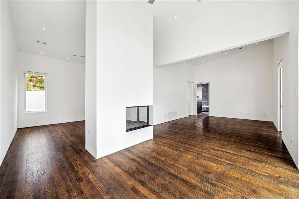 From this view you can see the room for a sitting area and office and or gym