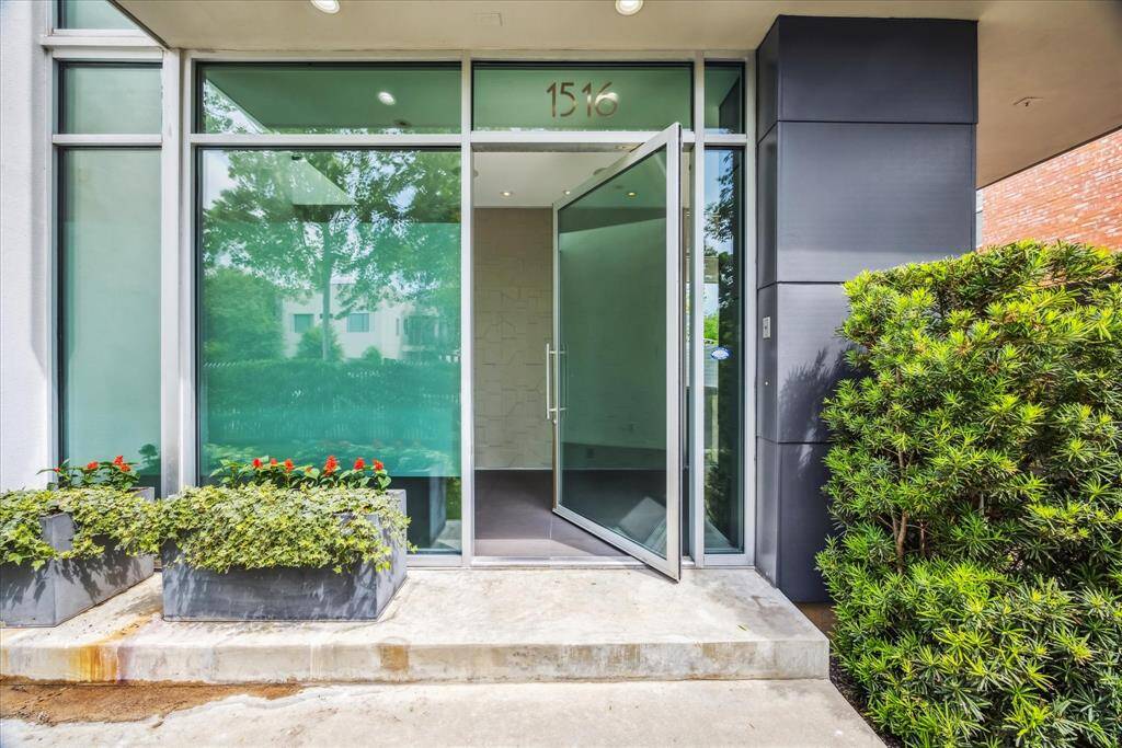 Step inside this custom glass door