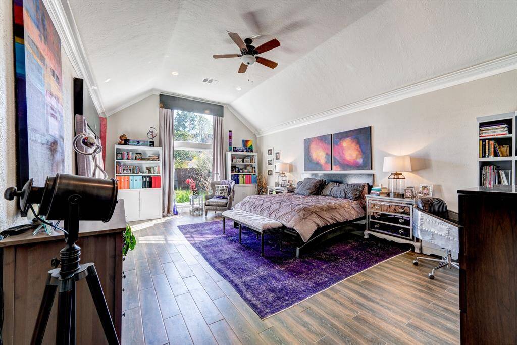 With soaring ceilings, picture windows, and  backyard access.