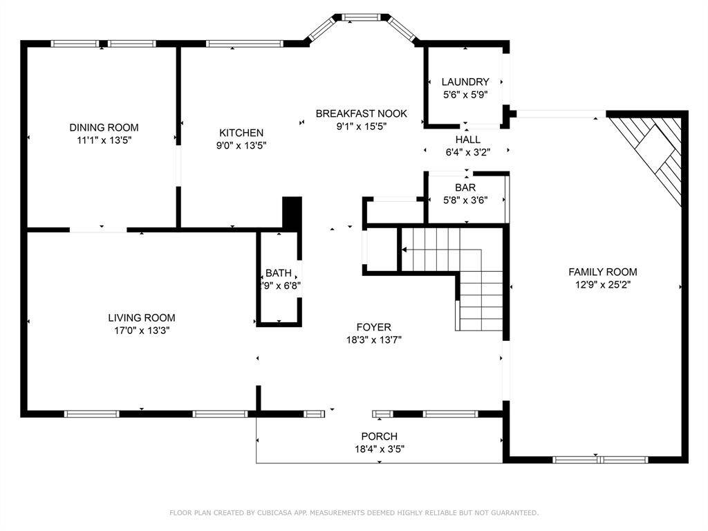 Explore an inviting first floor featuring a spacious family room, elegant dining area, and cozy living room. Enjoy the functional kitchen with a breakfast nook, convenient bar, and a handy laundry space. Perfect for comfortable living and entertaining.