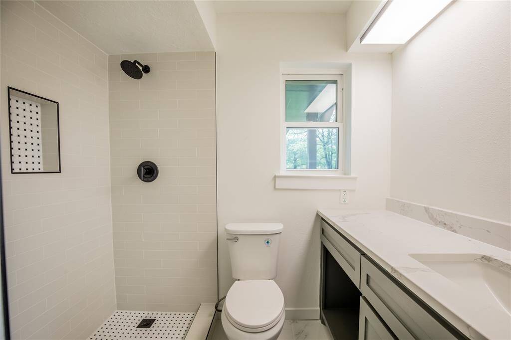 Elegant primary bathroom.