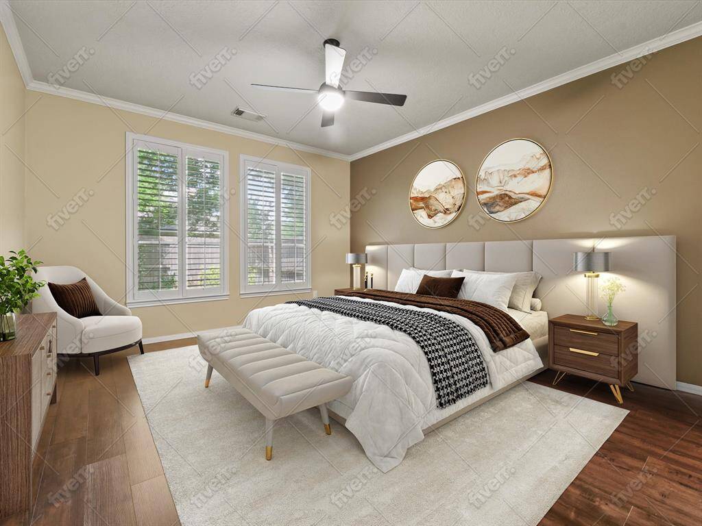 Master Bedroom with Shutters