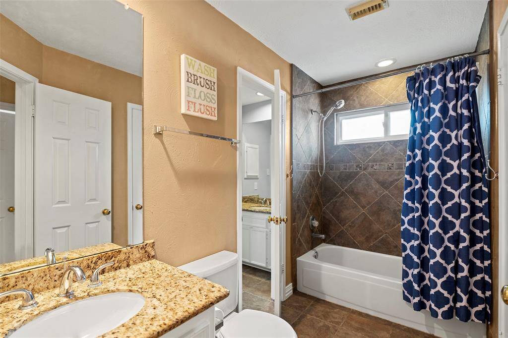 Here's a view of the wet space with one vanity, and peep behind the door for the other private vanity!