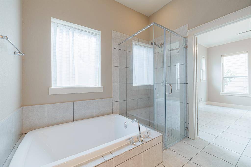 Primary Bath with separate tub and shower