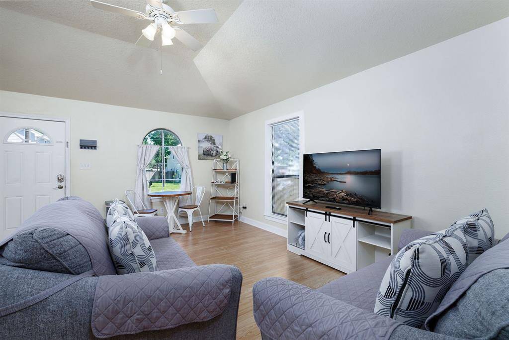 Cozy living room and dining room area