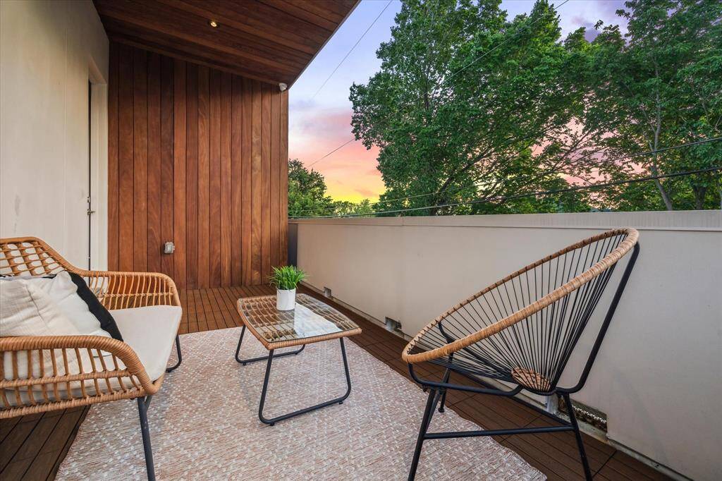 This is one of two peaceful balconies.
