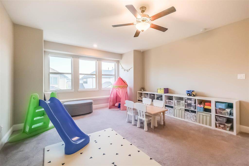 The spacious gameroom is a blank canvas for your imagination!