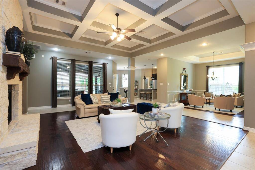 Open concept and beautiful ceiling design