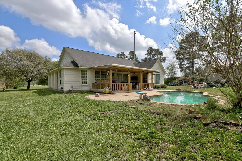 Backyard and pool area