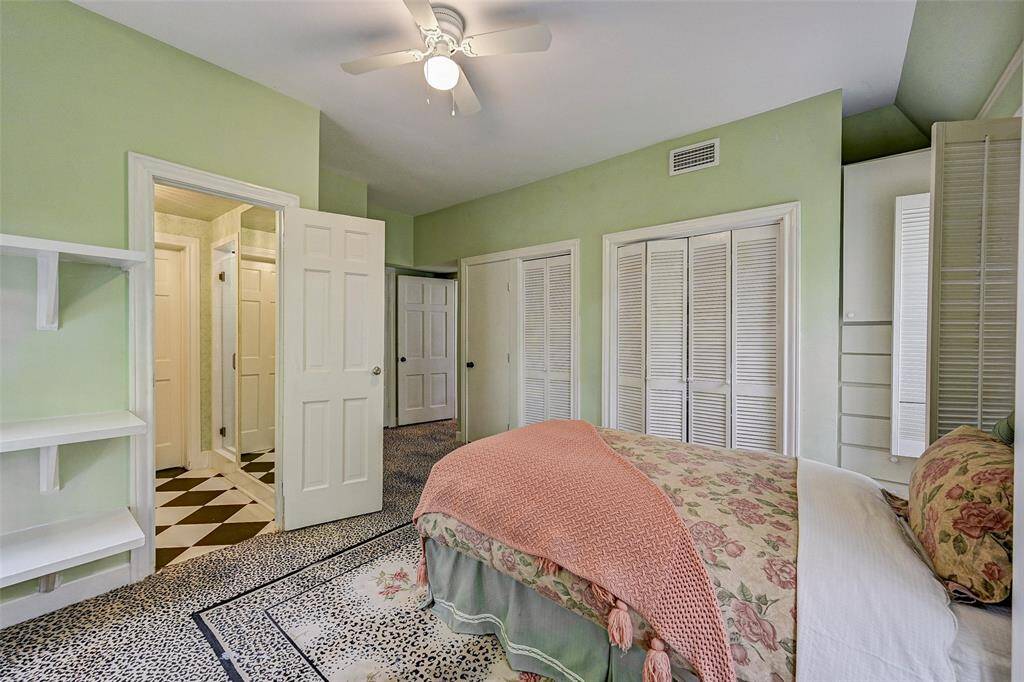Another view of bedroom overlooking North Blvd