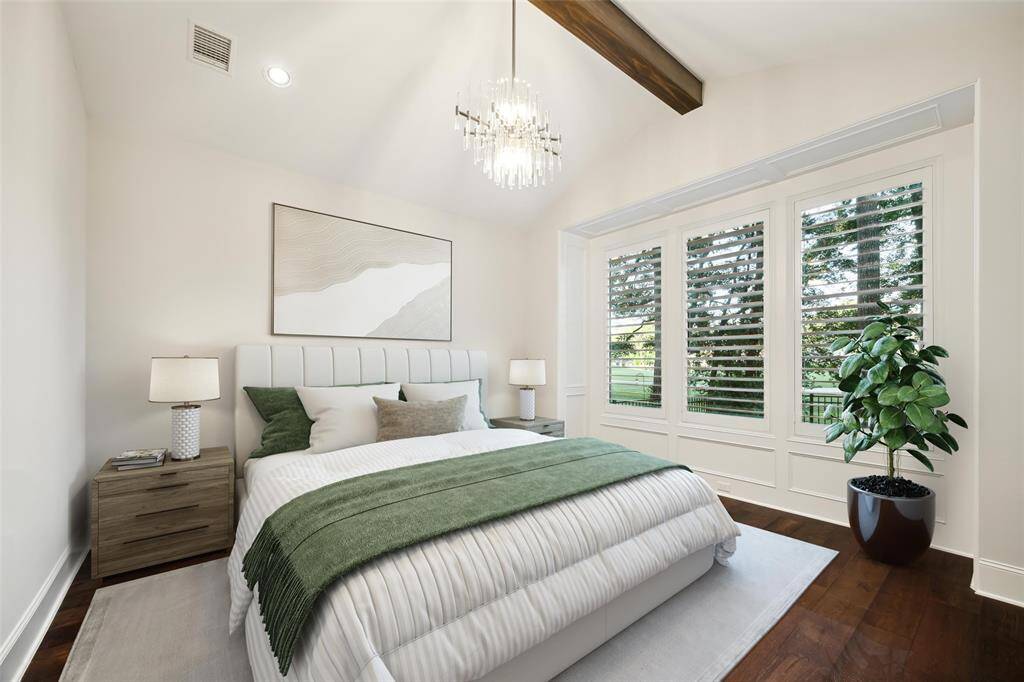 Virtual staging of the primary bedroom.