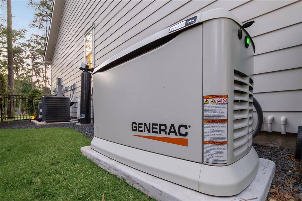 A Generac Generator was installed in 2023 to offer peace of mind and prepare the homeowner for unexpected moments.