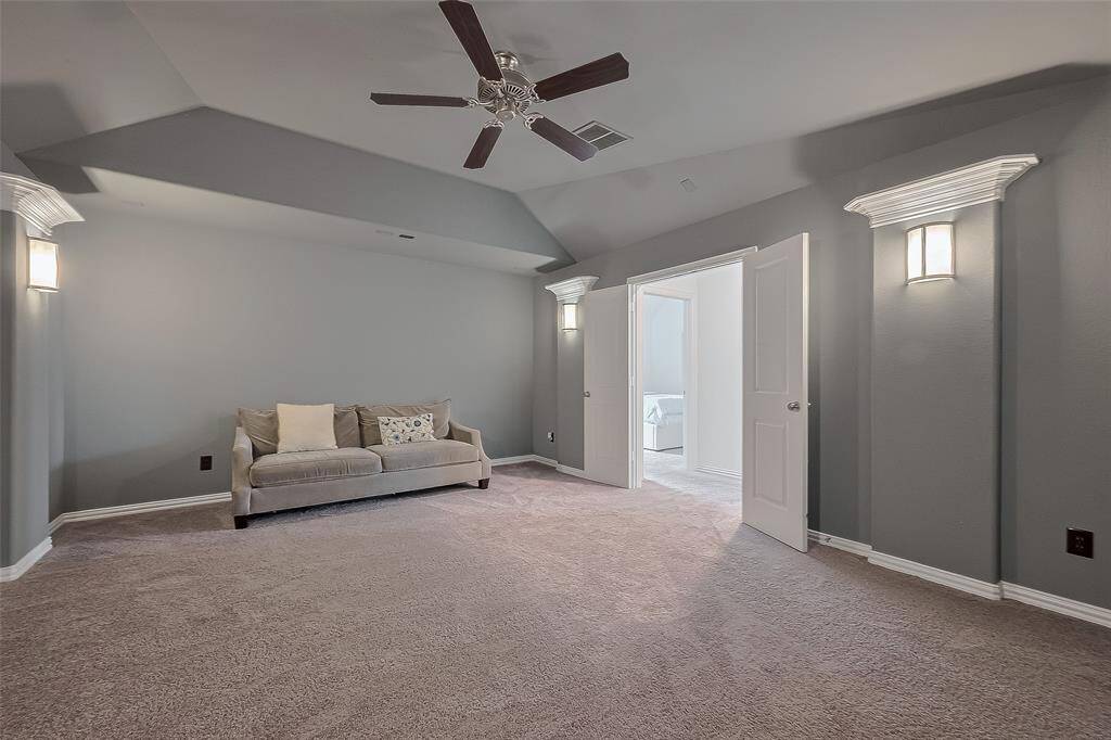 Large upstairs media room