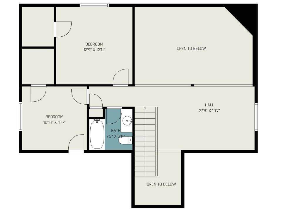 Upstairs floorplan.
