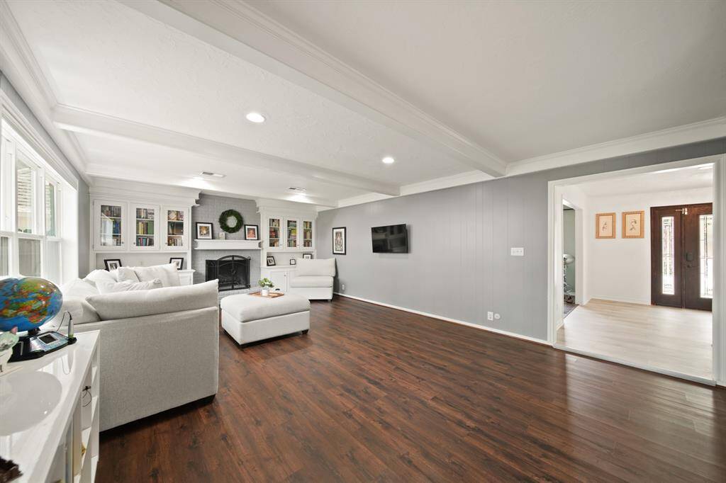 Another view of the bright andspacious living room.