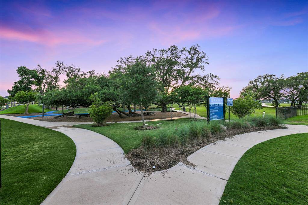 Just steps away from your front porch are Pony Park and the walking trails around the lake.