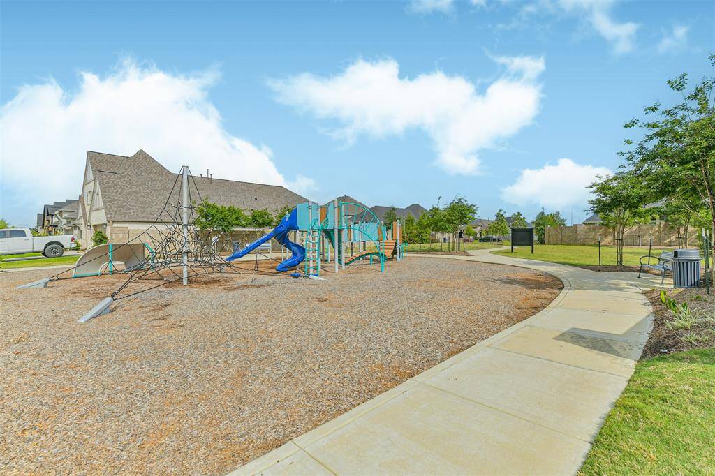 Playground and park with walking trails next to this home.