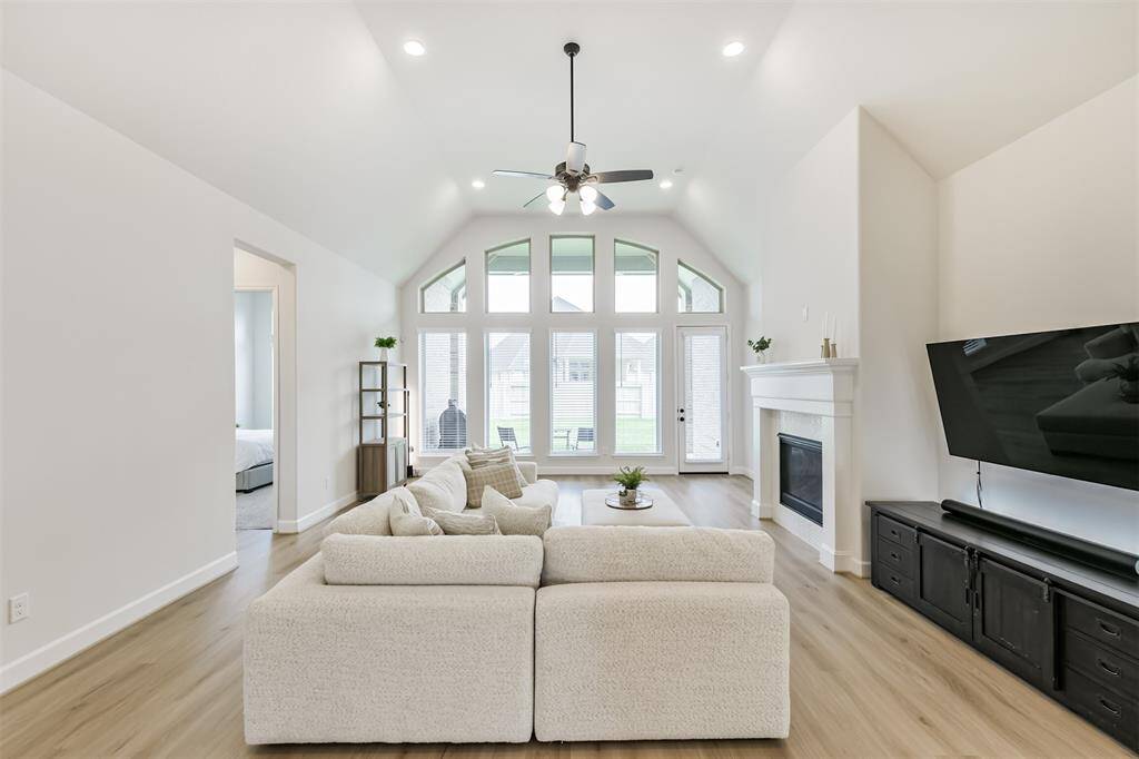 Room in this living room for a large sectional and more!