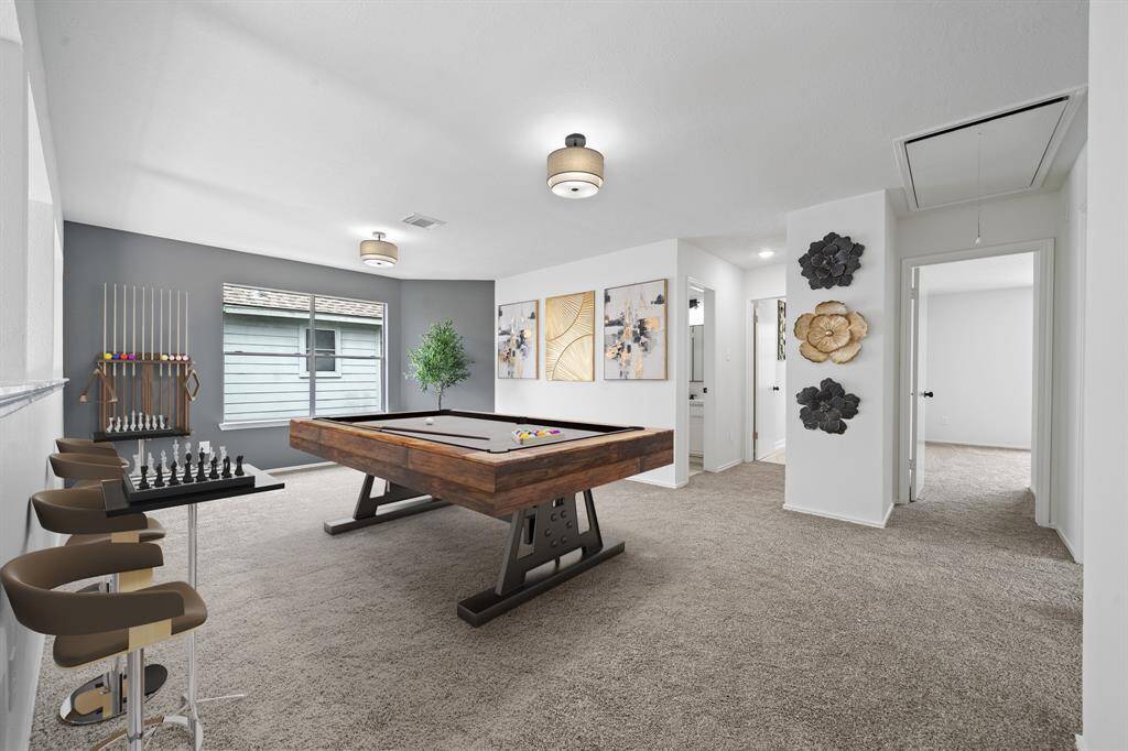 Virtual Staging Upstairs Gameroom