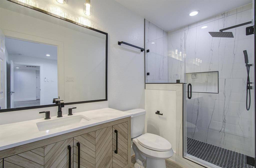 All bathrooms are modern and sleek