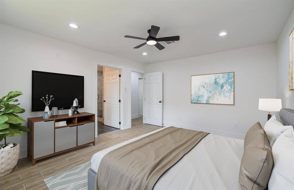 Three of the secondary bedrooms have good sized closets and ensuite bathrooms